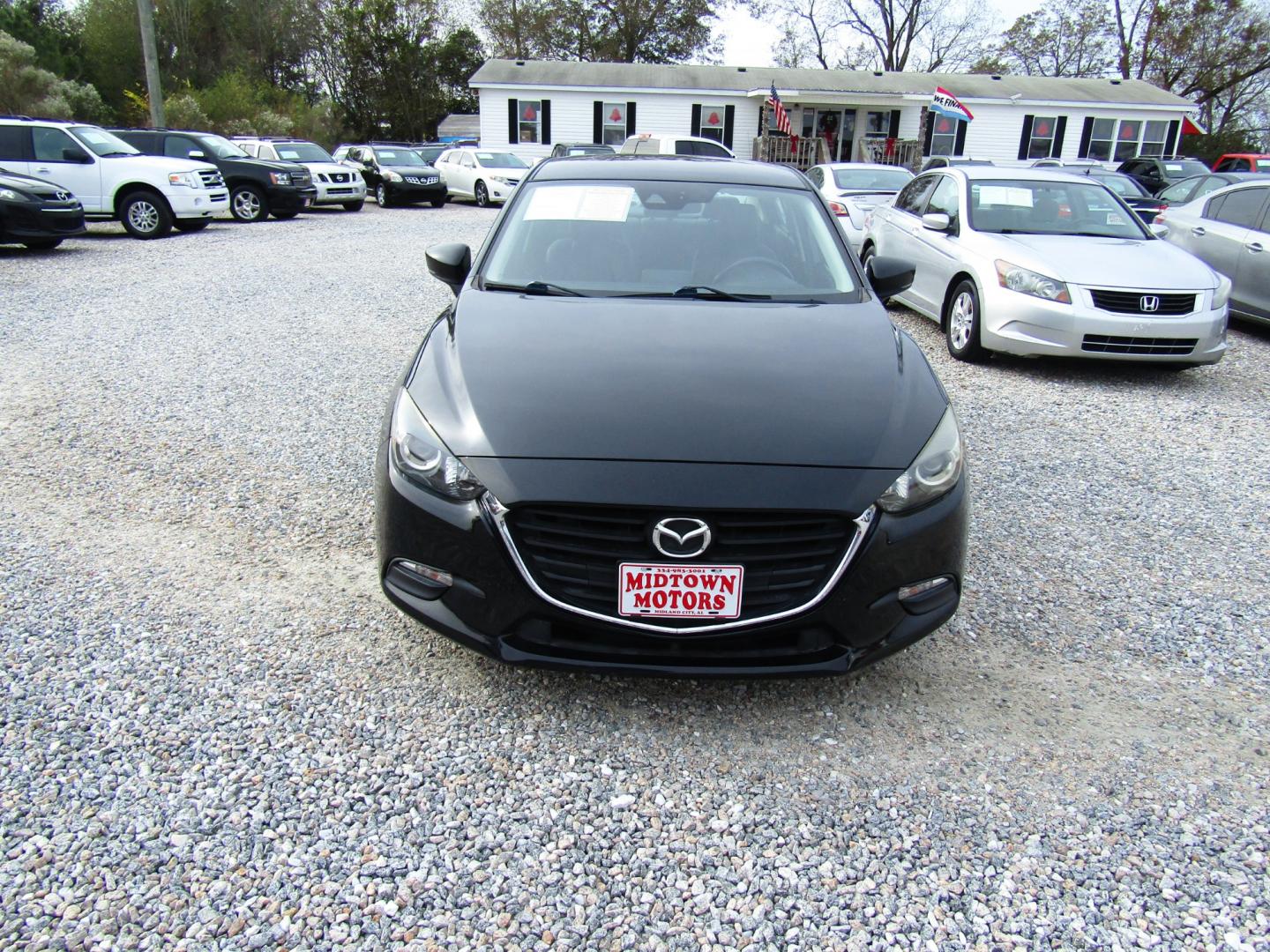 2018 Black /Black Mazda MAZDA3 s Touring AT 4-Door (3MZBN1V30JM) with an 2.5L L4 DOHC 16V engine, Automatic transmission, located at 15016 S Hwy 231, Midland City, AL, 36350, (334) 983-3001, 31.306210, -85.495277 - Photo#1